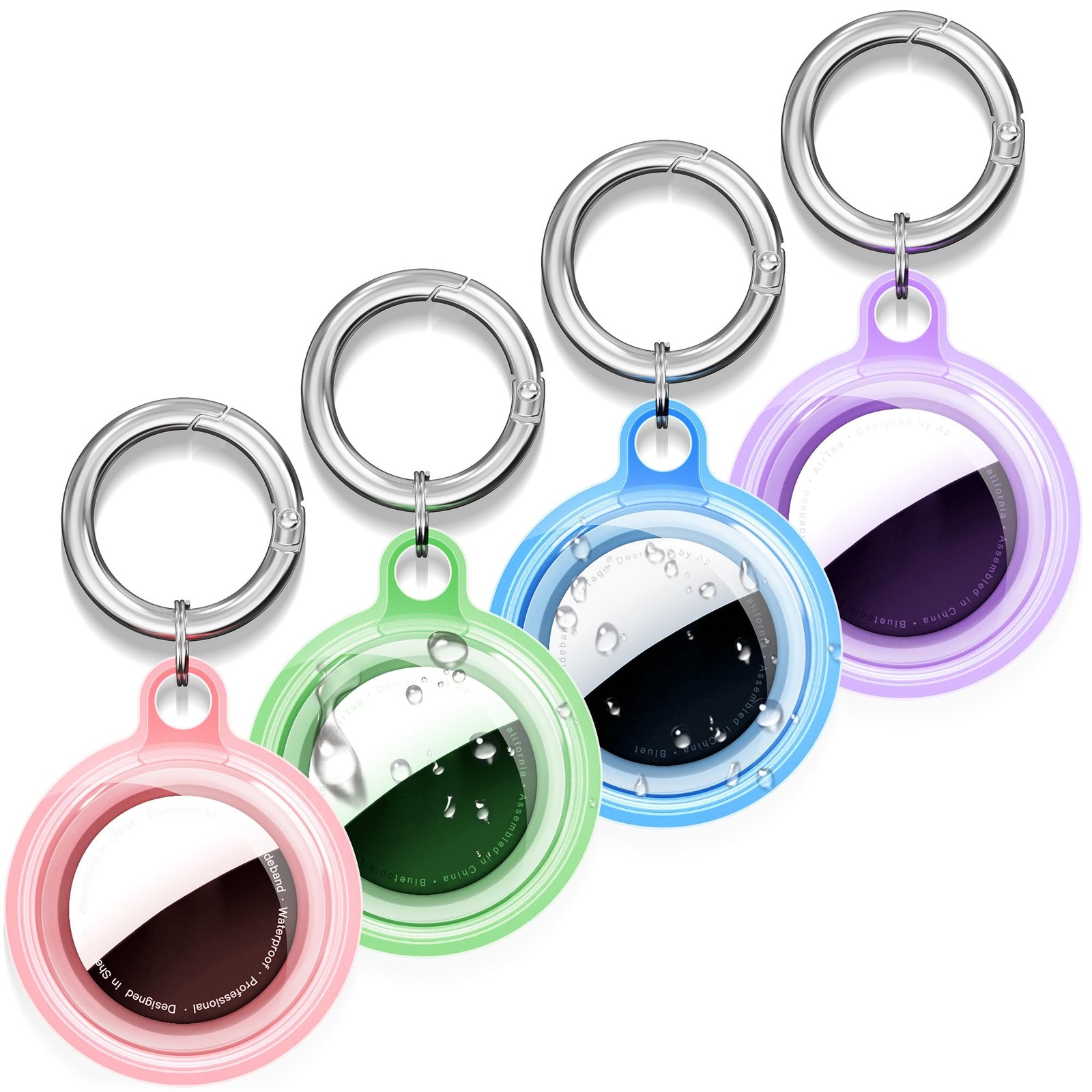 Waterproof Case for AirTag(4 Pack) - Shockproof & 4 Colors, 4 Colors