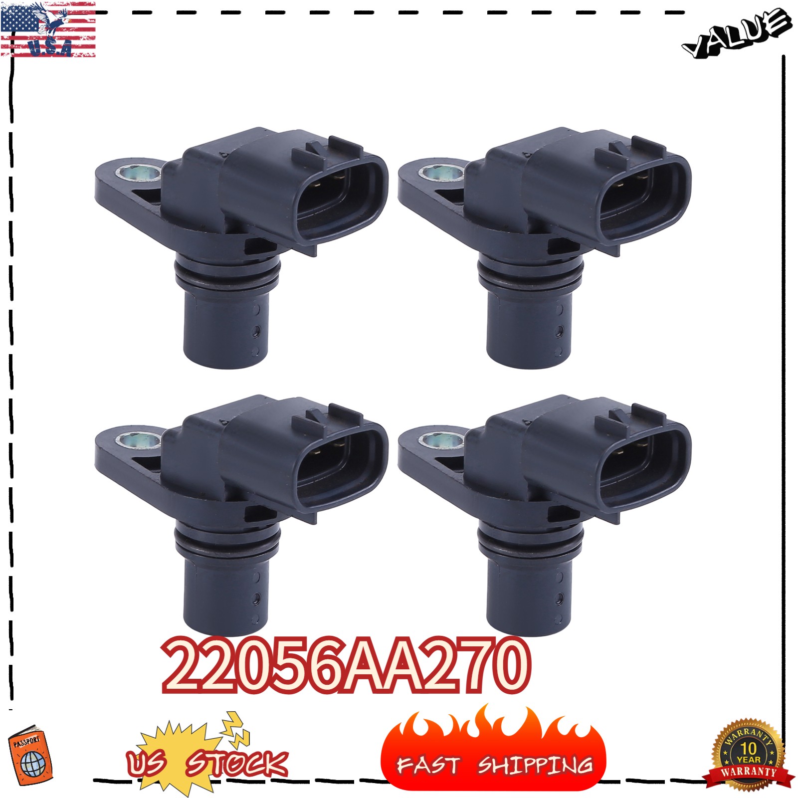 Set 4 Camshaft/Crankshaft Position Sensor For Subaru Forester Outback Legacy BRZ