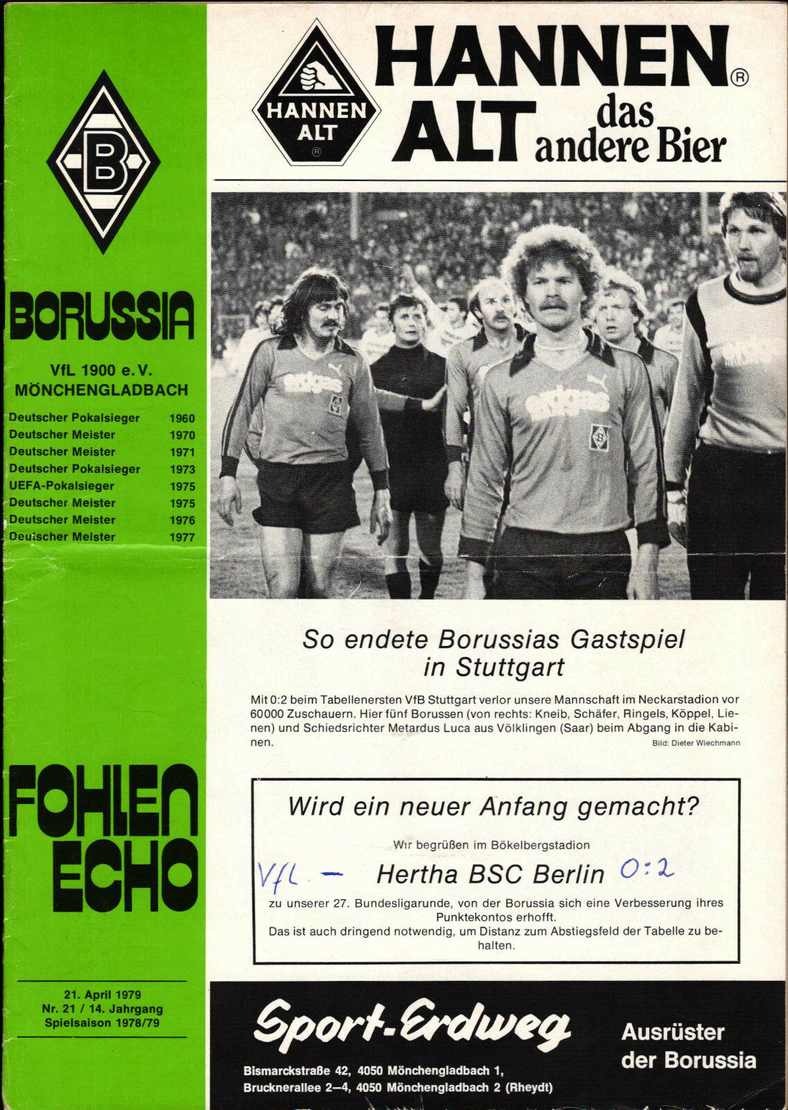 BL 78/79 Borussia Moenchengladbach - Hertha BSC, 21.04.1979