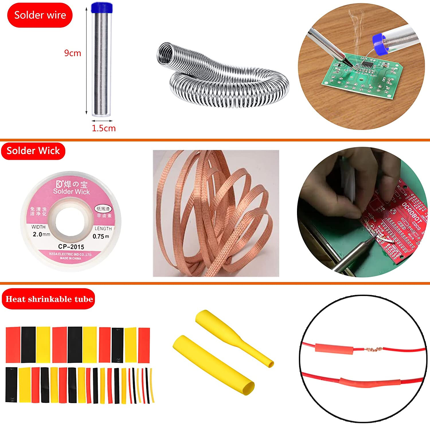 Soldering Iron Kit Electric 60W Digital Welding Iron Gun Tools Temp Adjustable
