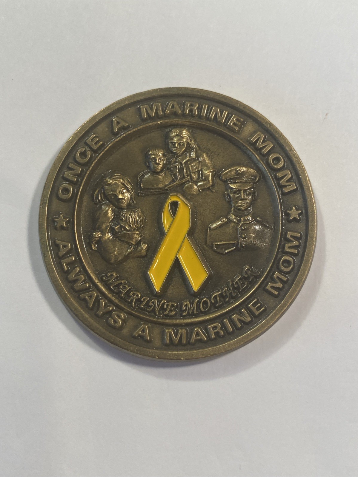 US Marine Corps Once a Marine Mom Always a Marine Mom Challenge Coin