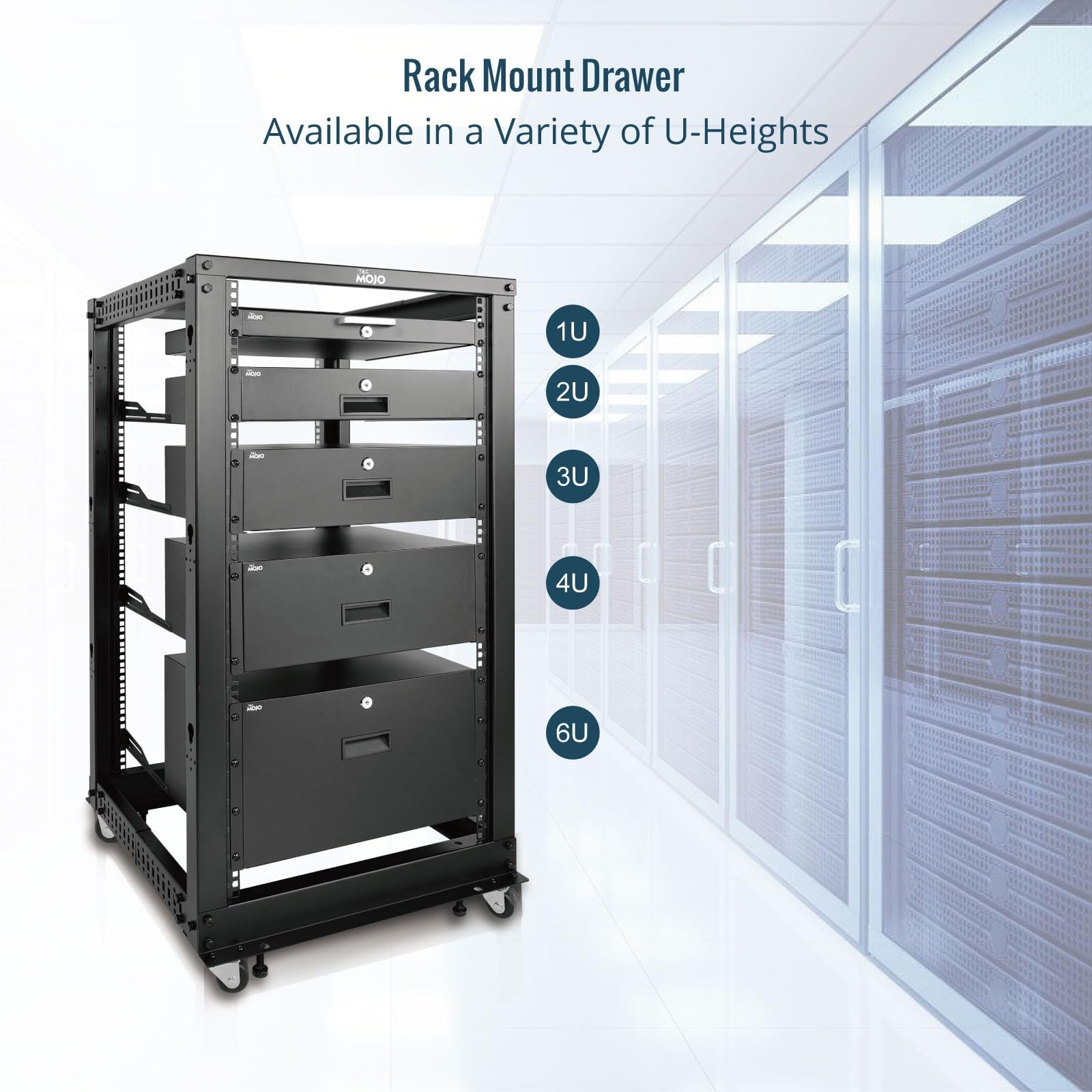 2U Rack Drawer,Rack Mount Drawer for 19in Network Equipment/Server/AV Rack or...