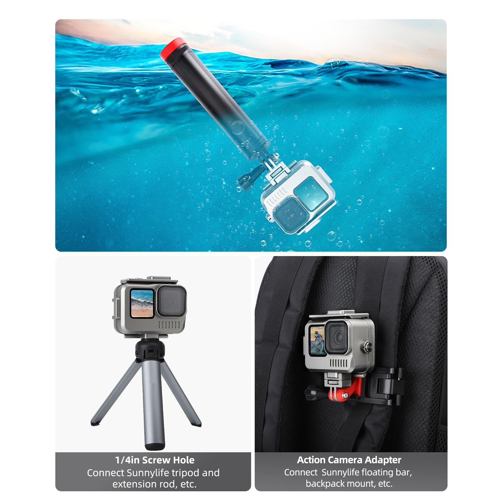 Metal Cage Hero Protective Frame Interface Expansion For GoPro 11/10/9 Camera