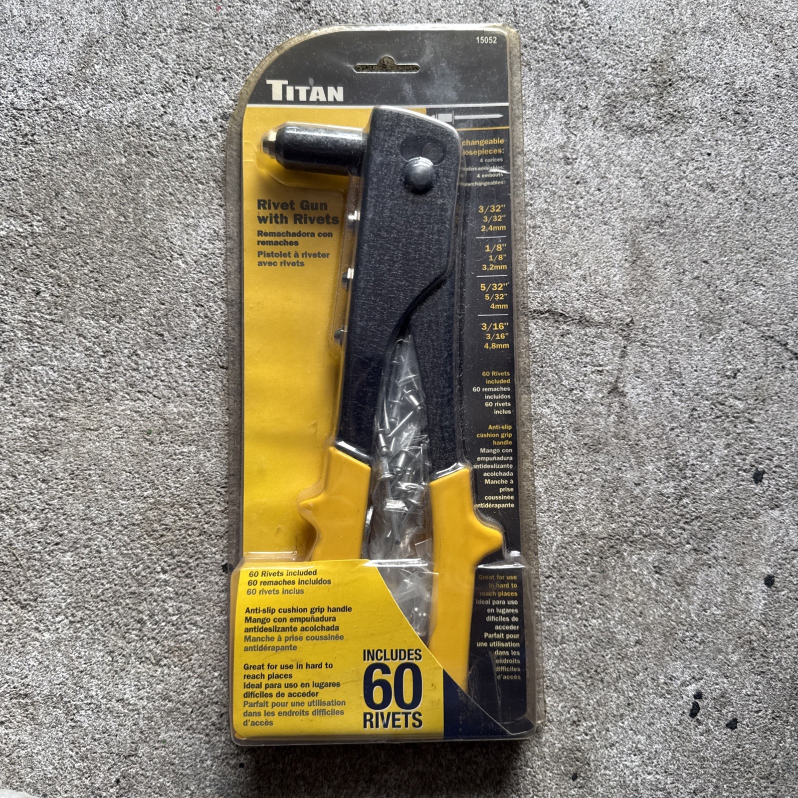 Titan Tools 10 in. Hand Riveter with Rivets (15052)