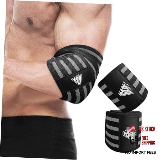 Elbow Wraps for Weightlifting, Elbow Straps for Weightlifting Gym Men Women -