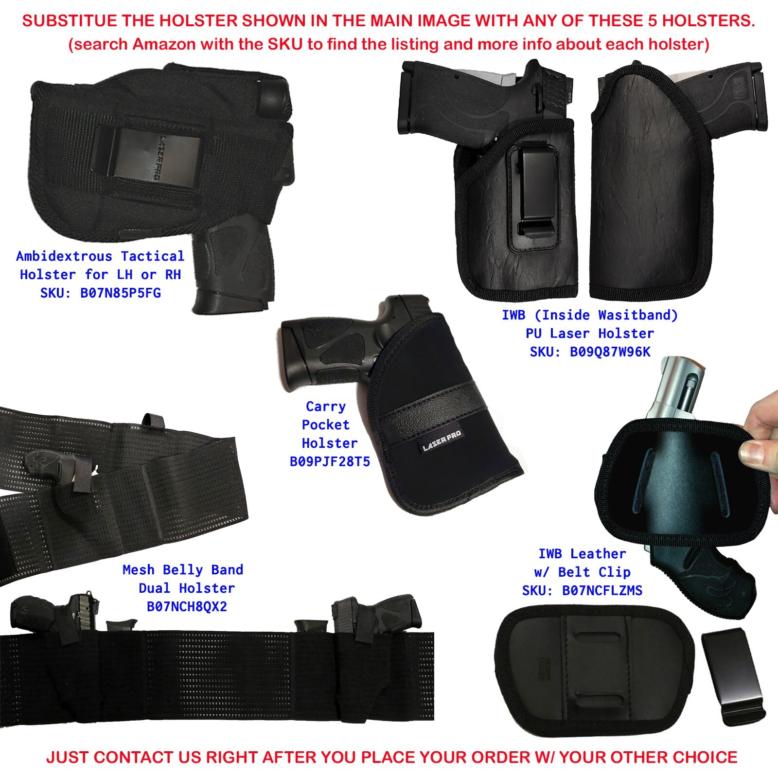 ArmaLaser TR40 Touch-Activated RED Laser Sight for S&W Shield PLUS with Holster