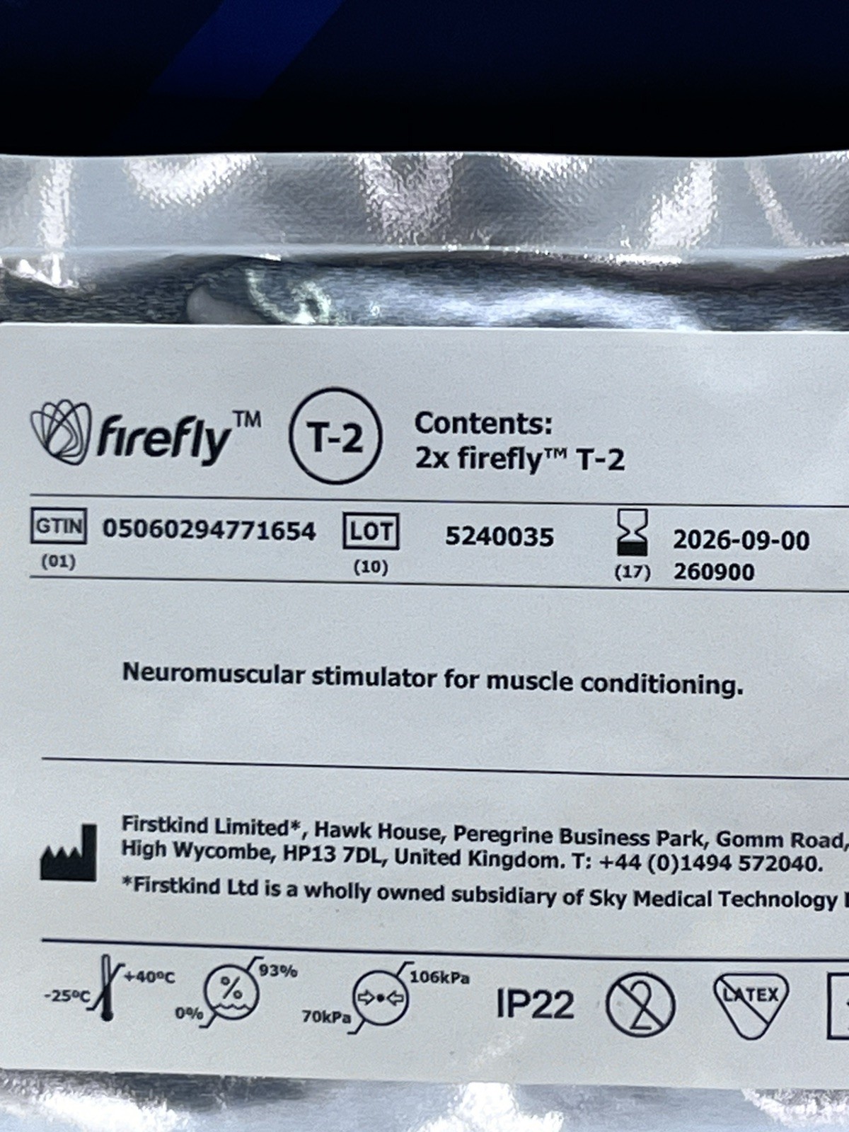 Firefly Recovery Device with Accessory Knee Straps and OnPulse Technology NEW!