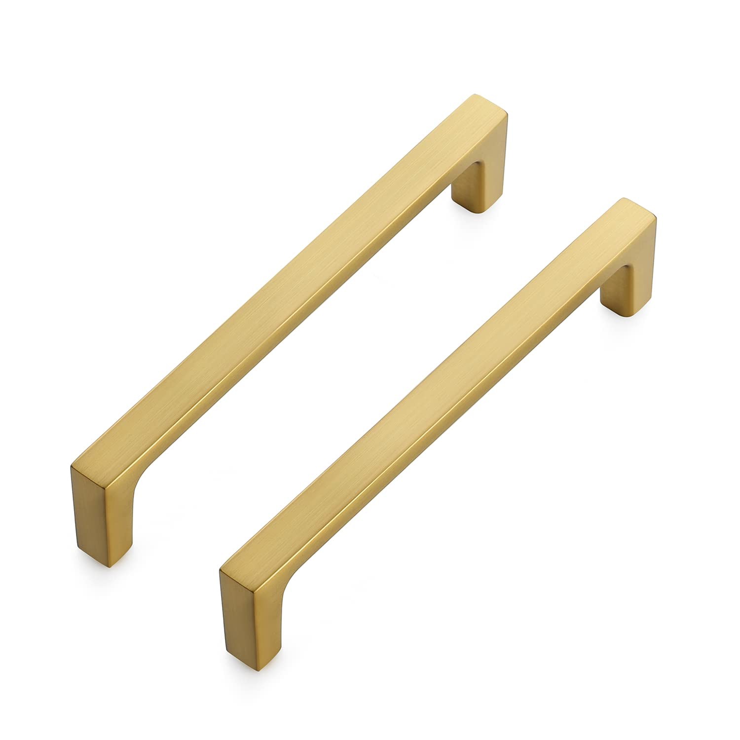 Cabinet Handles 30 Pack 5 Inch Square Brushed Brass Drawer Pulls Ravinte Solid
