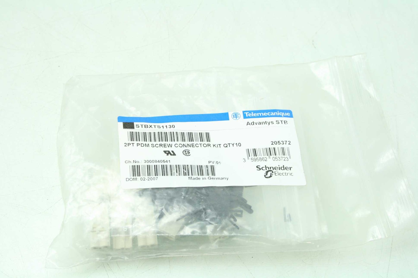 Bag of 10 New Schneider / Telemecanique STBXTS1130 2PT PDM Screw Connector Kits