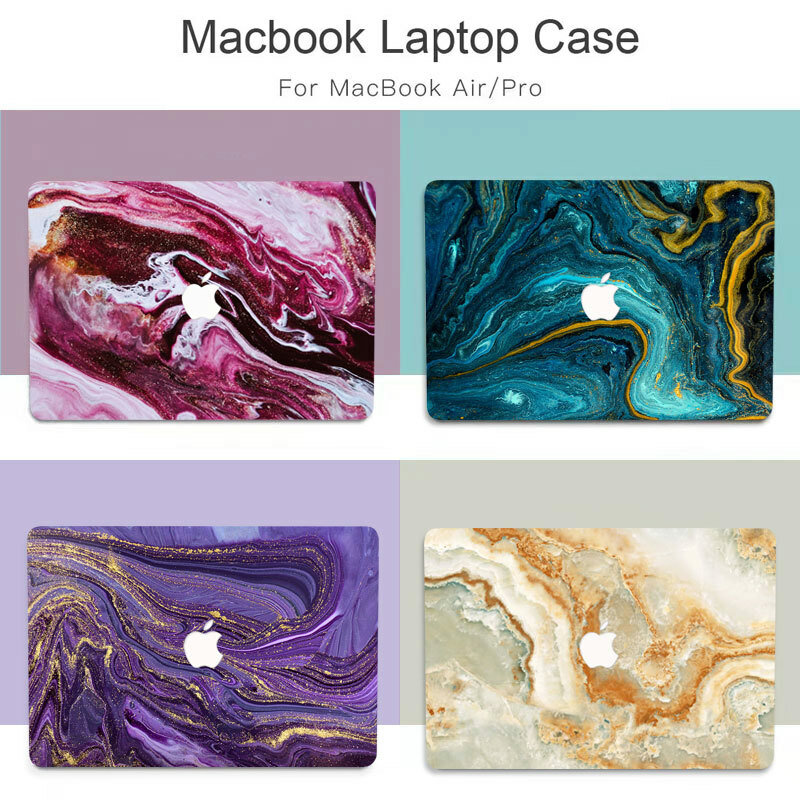 Liquid Marble Hard Laptop Cover For Macbook 2025 M5 Pro 14 Air 13 15 16 12 11 in