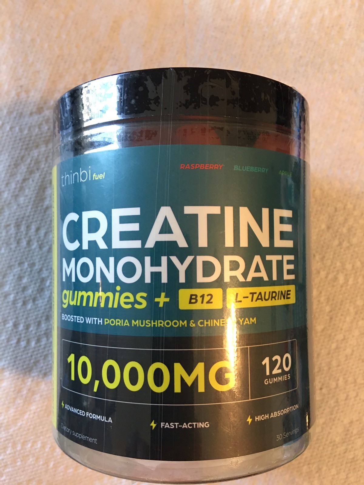 Creatine Monohydrate Gummies + B-12 L-Taurie 120ct exp; 03/2027