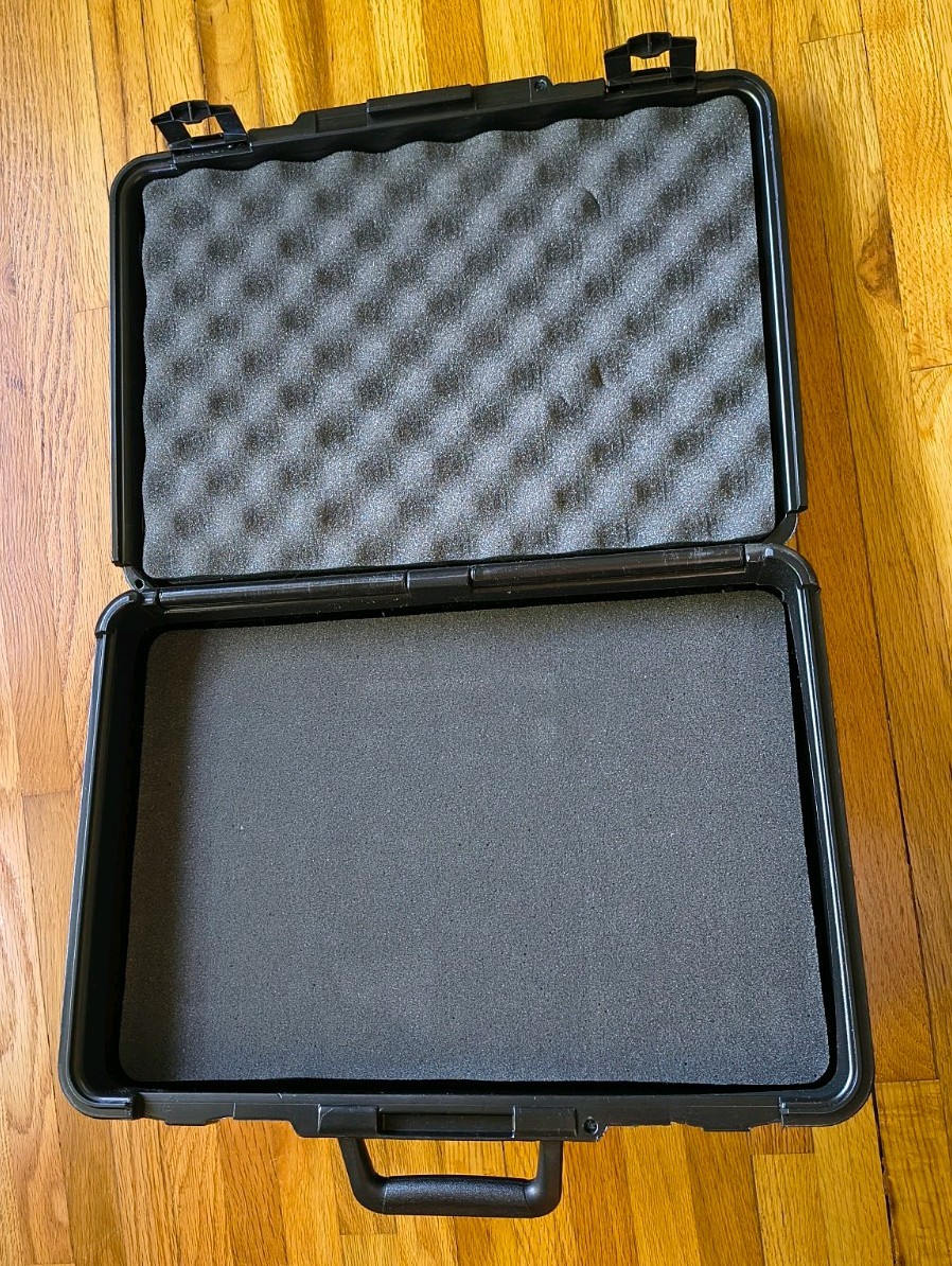 Hard Plastic Carrying Case 16x12 Black Tool Equipment Protective Storage Box