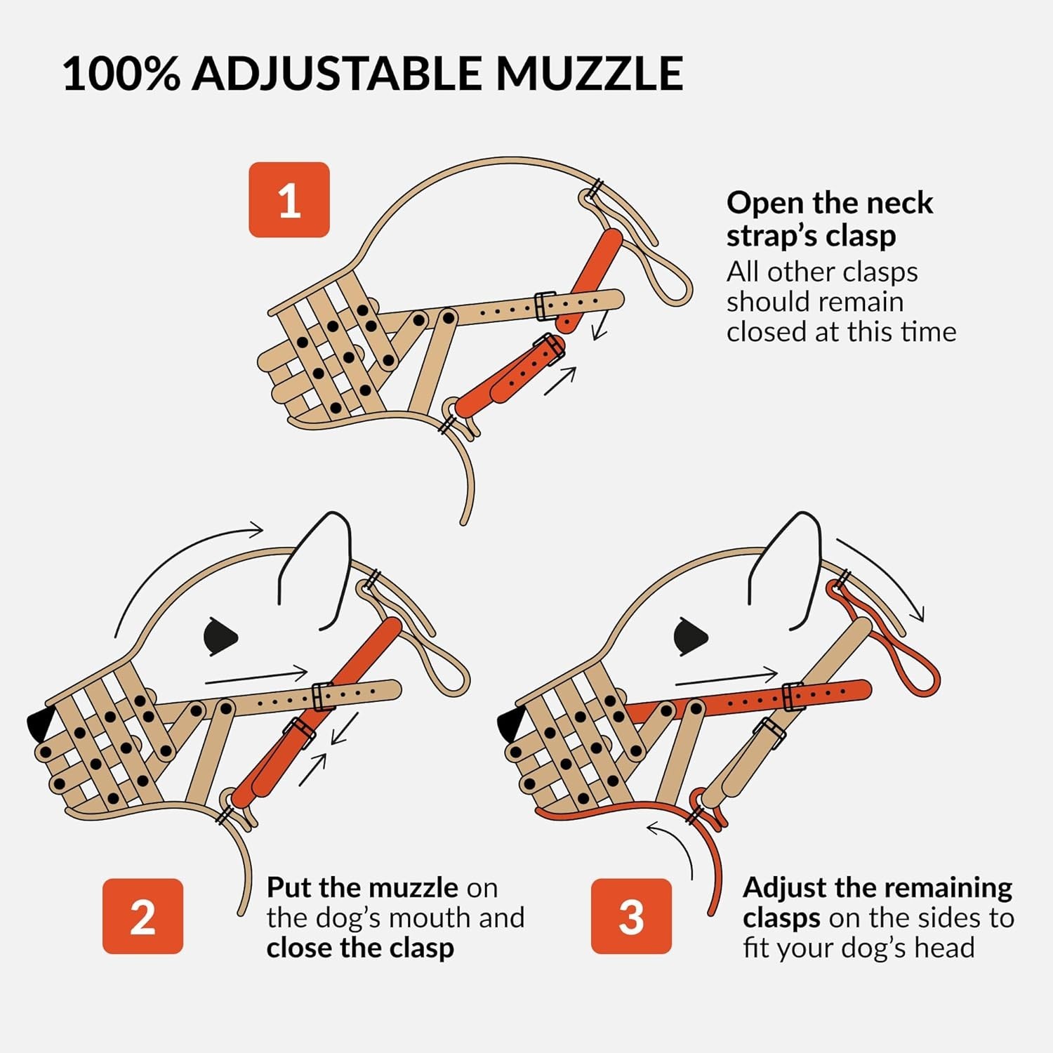 Breathable Handmade Leather Muzzle - Secure Anti-Barking Solution for Large Dogs