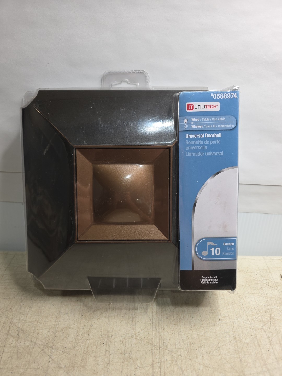 NEW Utilitech Bronze Wireless Doorbell 10 Sounds Item 0568974