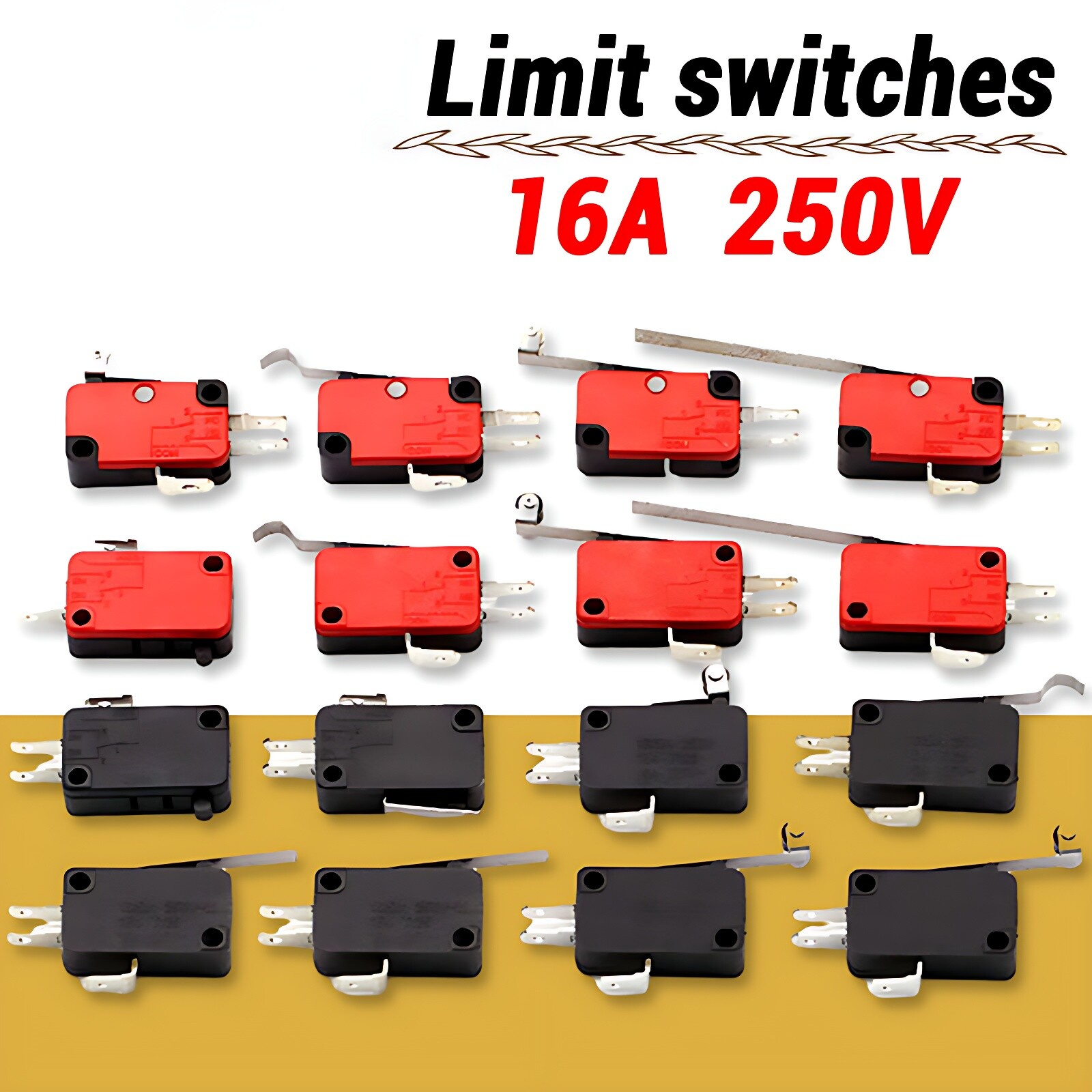 Microswitch SPDT 5A/16A Mini Micro Switches KW7-0/9 V-15/156-1C25 3 Pin 250 V