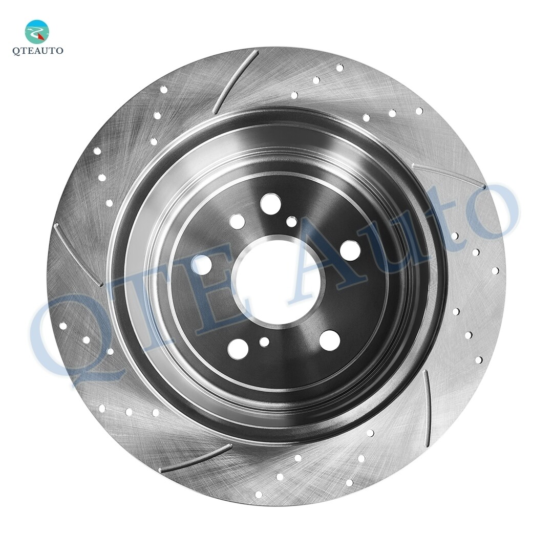 Set of 4 Front-Rear Drilled Slotted Brake Disc Rotors For 2007-2009 Lexus RX350
