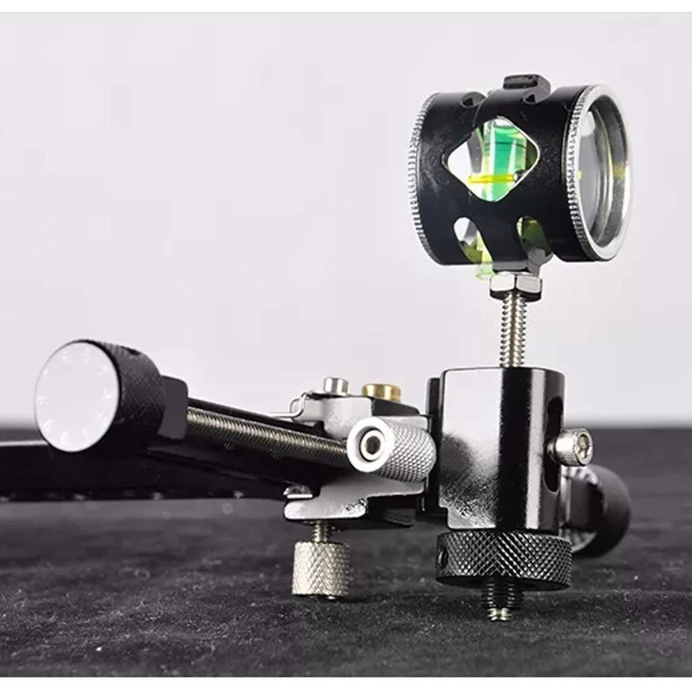 Compound Bow Sight Single Pin 4X Lens 0.059" Micro Adjust Archery Hunting Shoot