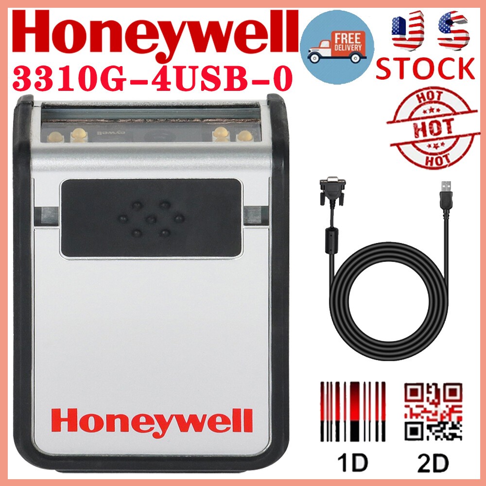 Honeywell Vuquest 3310G-4USB-0 Hands-Free 2D Barcode Scanner with USB Cable USA