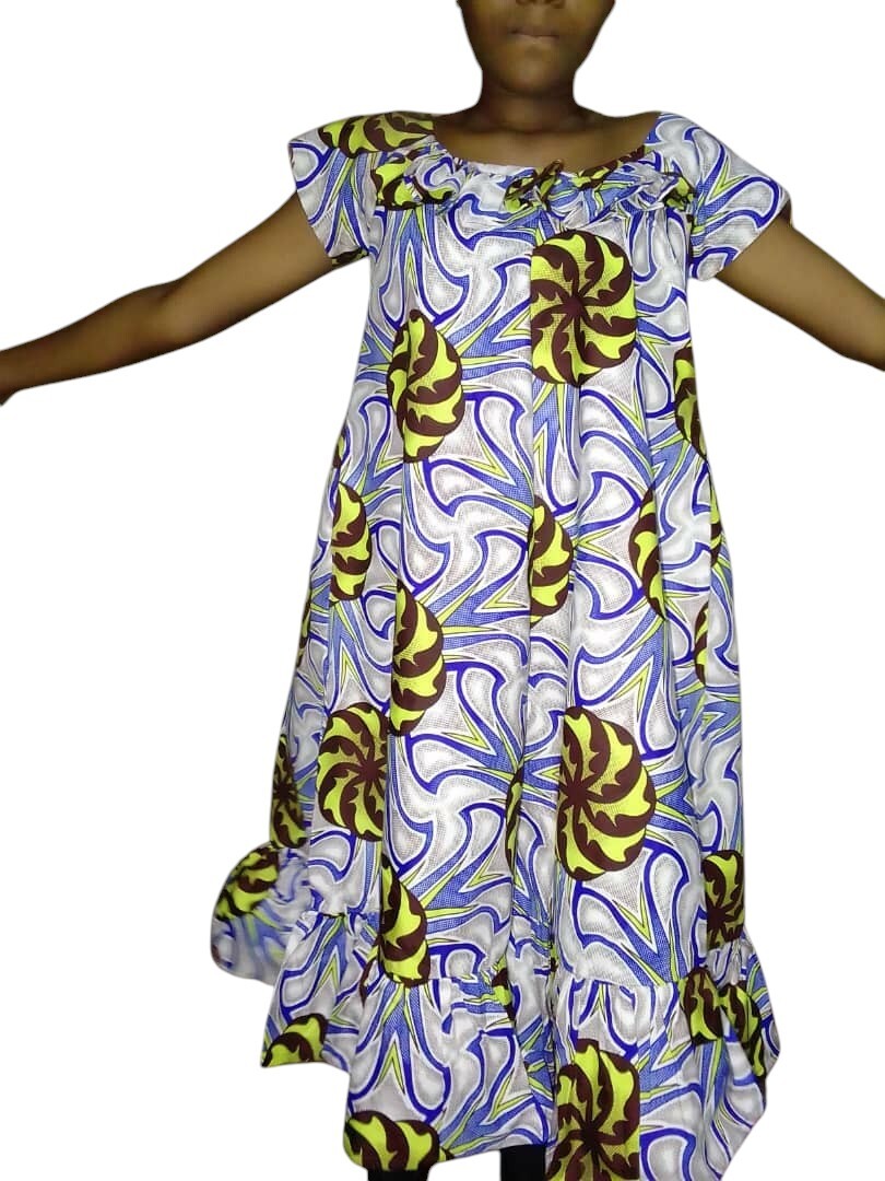 African Dress Ankara Beautiful For Girls And Women Size S-M (4-6)