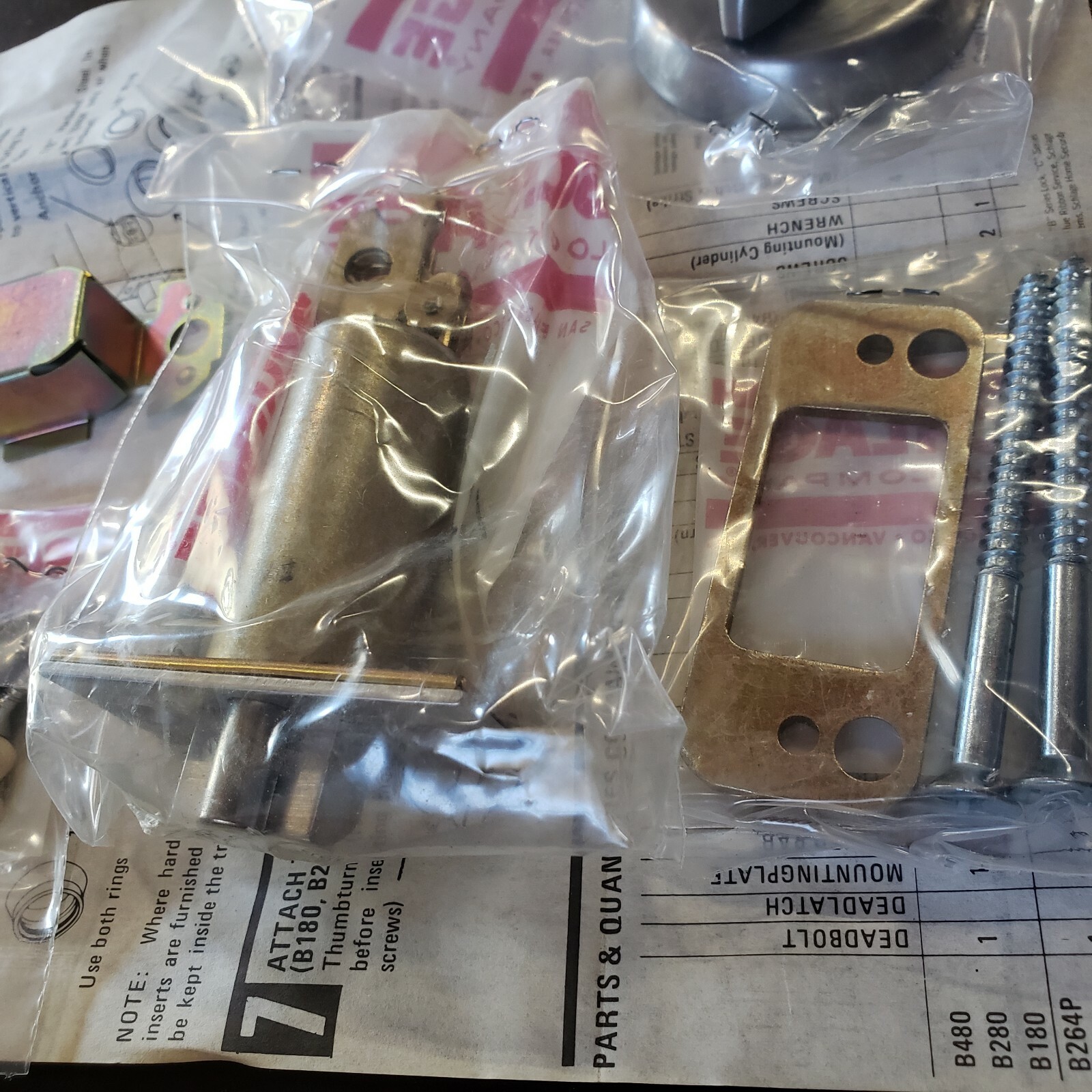 SCHLAGE B470D 626 SINGEL SIDED TURN 2 3/4" BACK SET Gate lock Locksmith