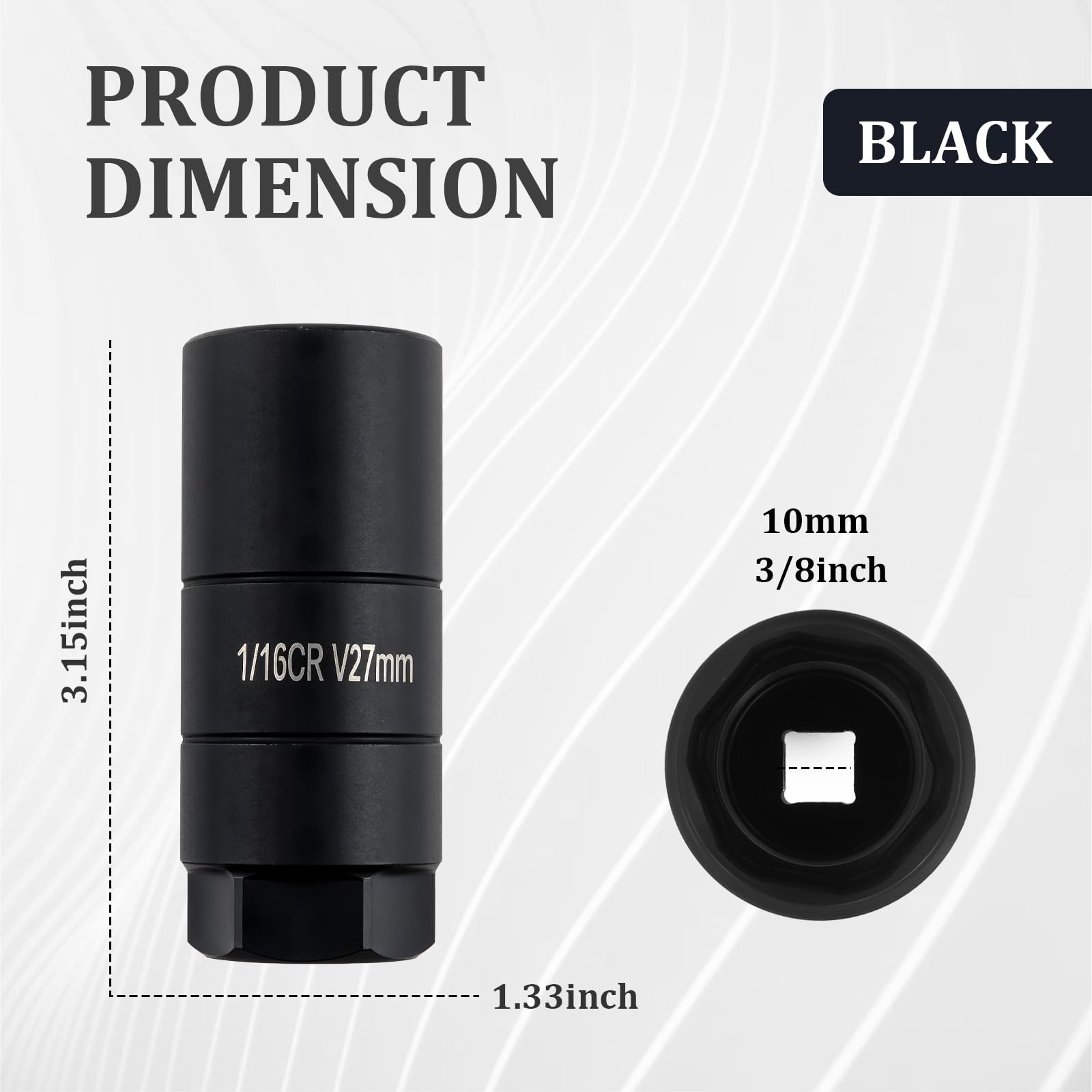 Oil Pressure Sensor Socket,Hexagonal Drive27mm Socket for Removing Oil Sendin...