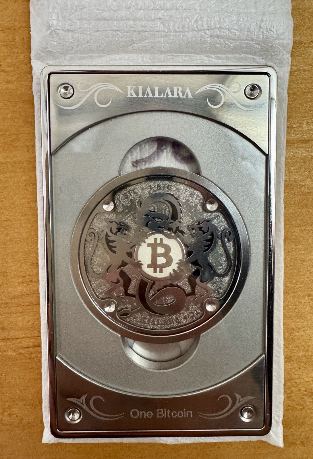 Kialara 2015 1 BTC Original SILVER Physical Bitcoin #238/250 RARE COLLECTIBLE