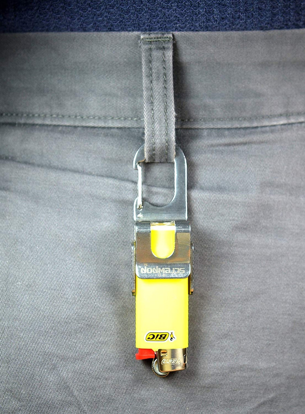 Bic Standard Full-Size Lighter Holder Keychain Multi Tool with Carabiner Clip...