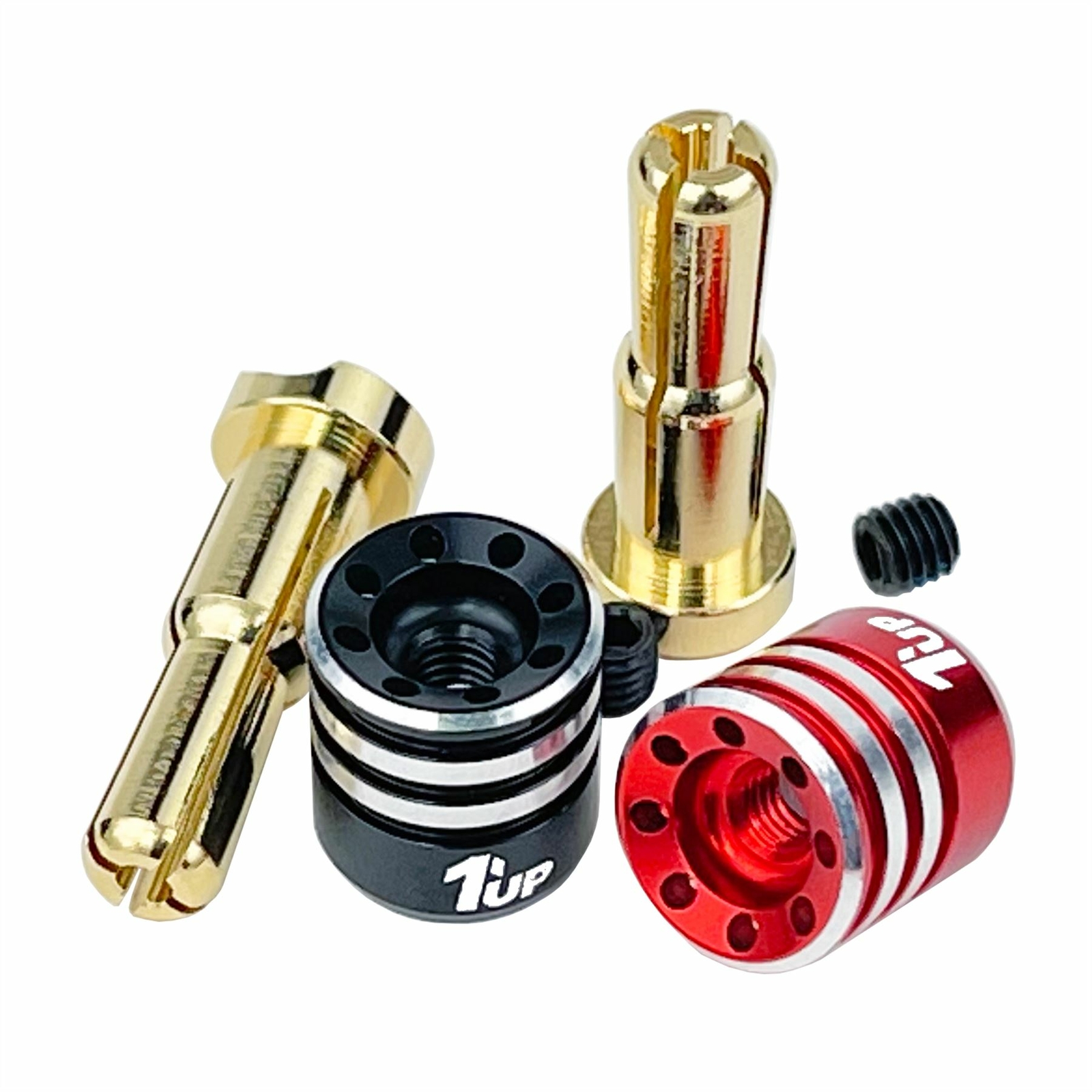 1UP Racing - Heatsink Bullet Plugs & Grips, 4/5mm Stepped