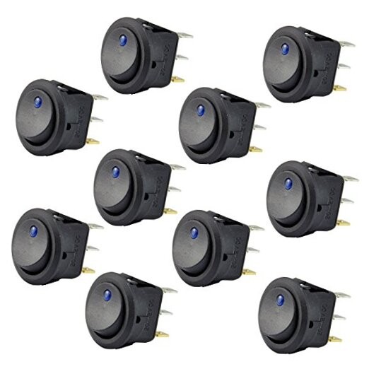 10pcs New Car Truck Rocker Toggle Switch Light On-Off Control 3 Pcs Red