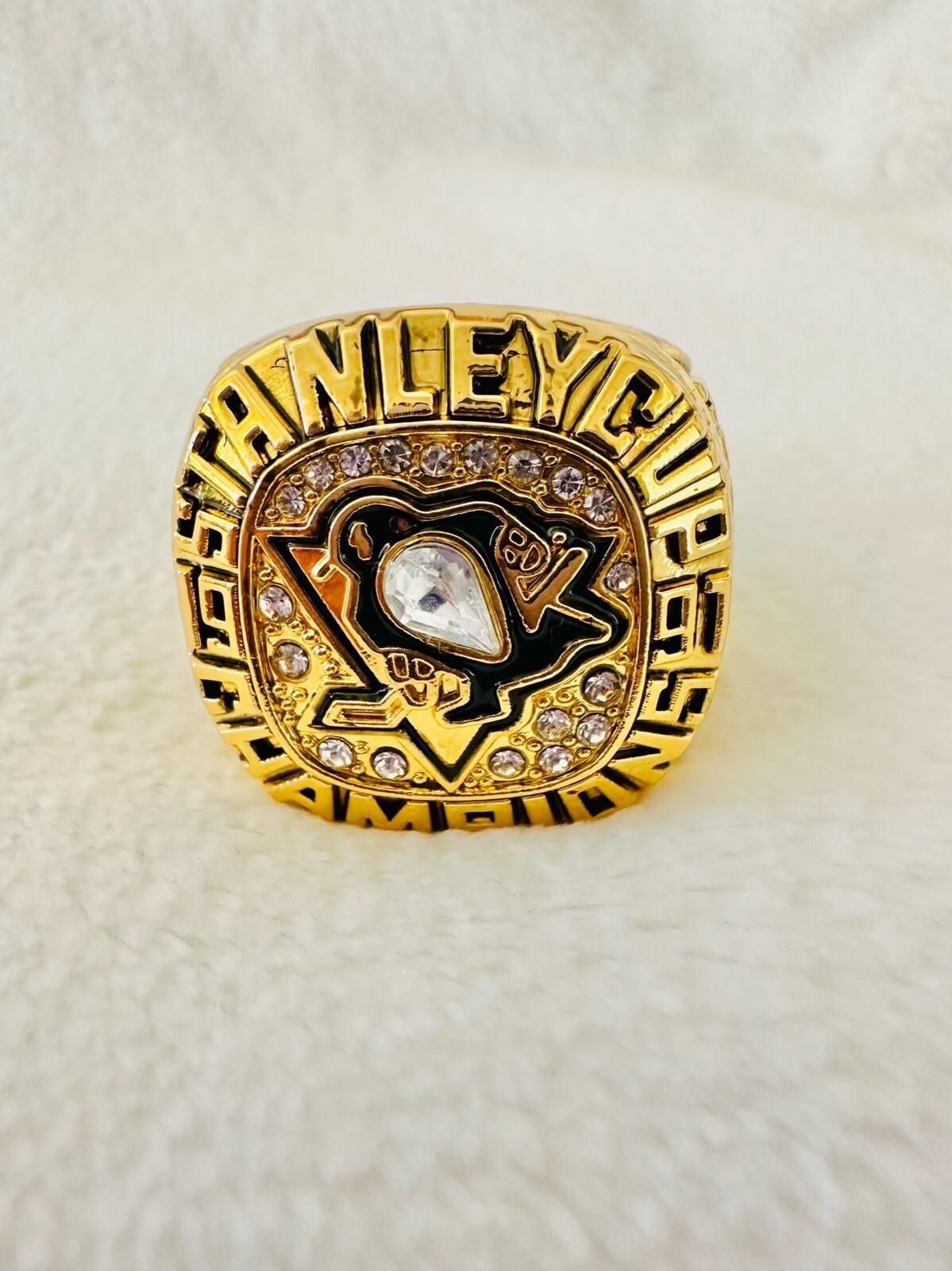 1991 Pittsburgh Penguins  Stanley Cup 18k GP Championship Ring, 🇺🇸 SHIP