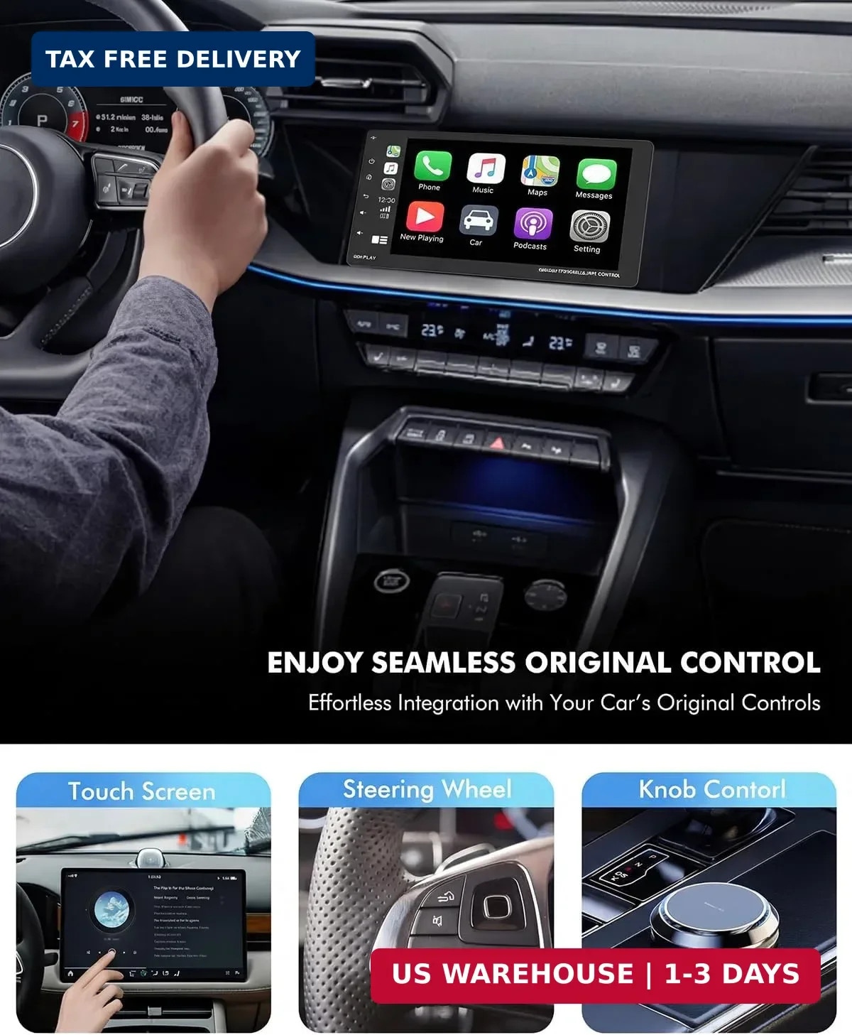 Wireless CarPlay Adapter for Apple iPhone - Converts Factory Wired CarPlay to Wi