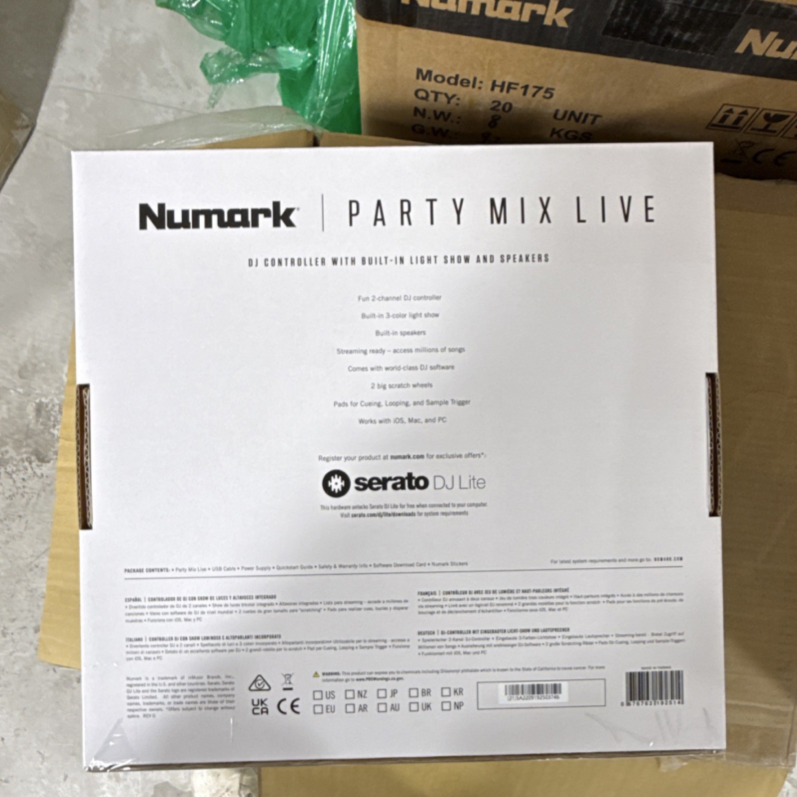 Numark Party Mix Live Double Deck Controller Built-in Speakers Cue Pads USB