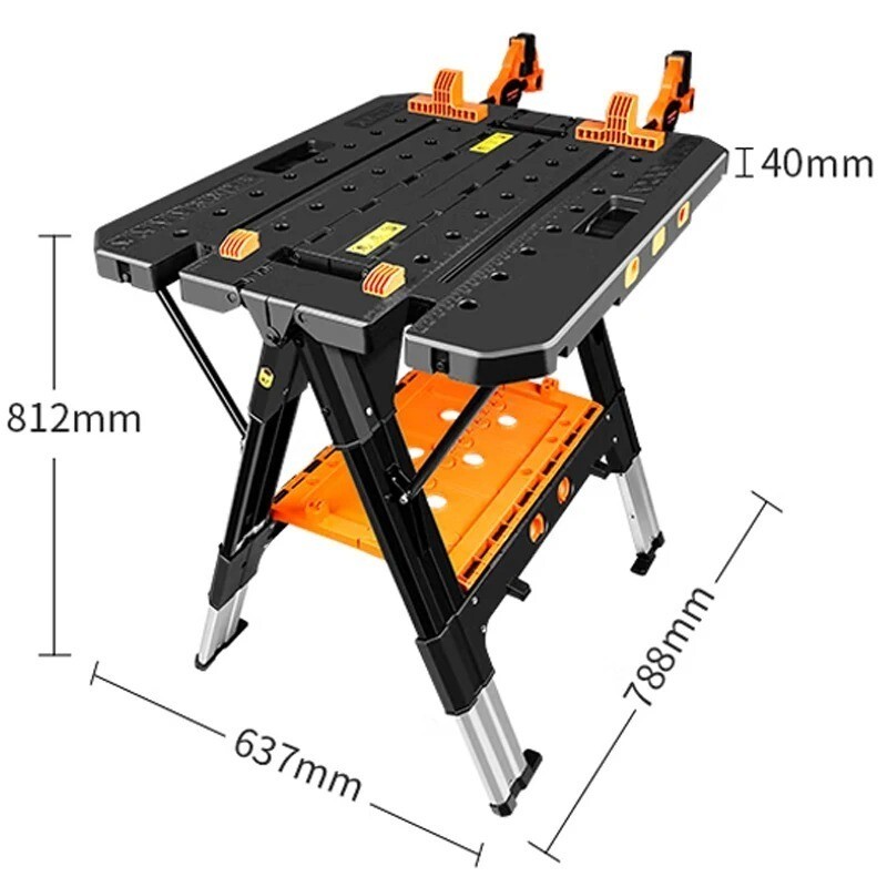 Portable Folding Workbench Saw Stand and Work Multifunctional Woodworking Bench