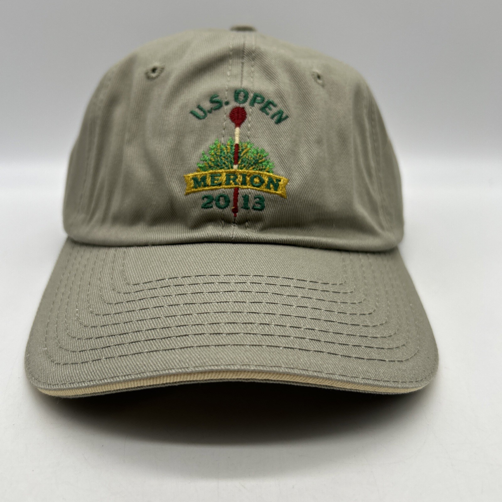 USGA 2013 U.S. Open Merion Khaki Golf Hat, Adjustable Strap NEW