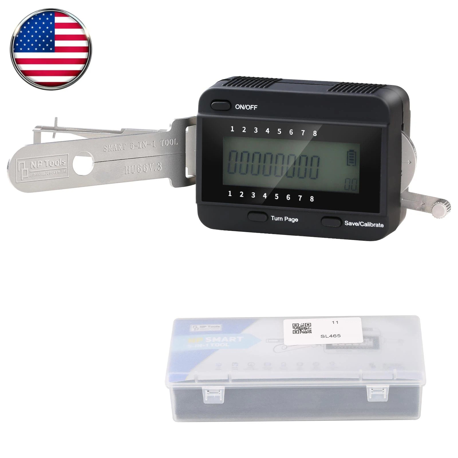5 In 1 Smart Decoder HU66V.3 NP Tool Code Read Storage LED Lighs for HU66 Car US