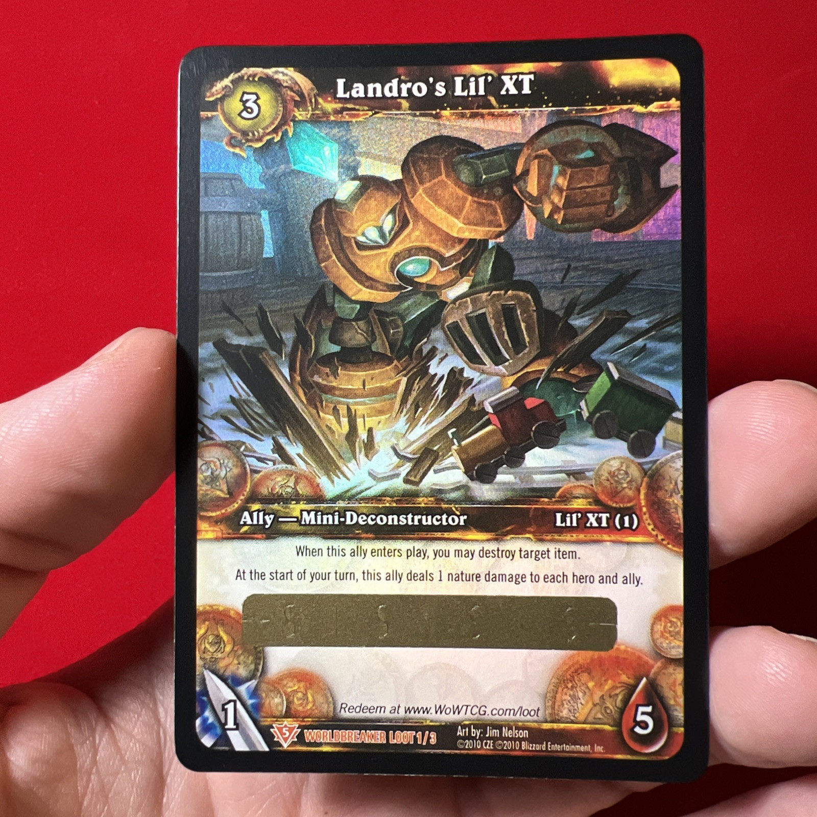 Landro’s Lil’ XT Loot Card - World of Warcraft - Companion Pet Unscratched