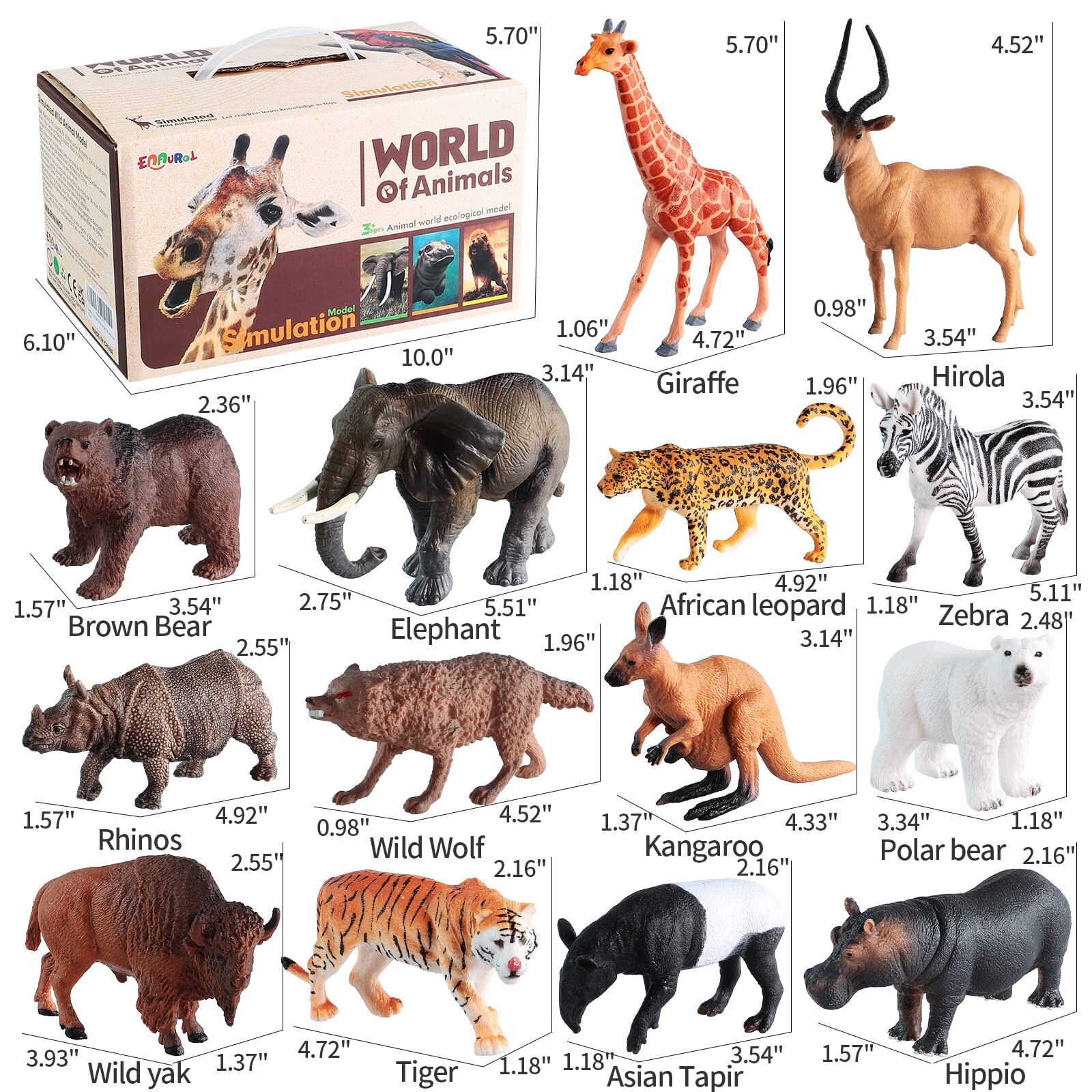 31 Pcs Safari Animals Figures Including 24 Realistic Jungle Playset Toys Zoo ...