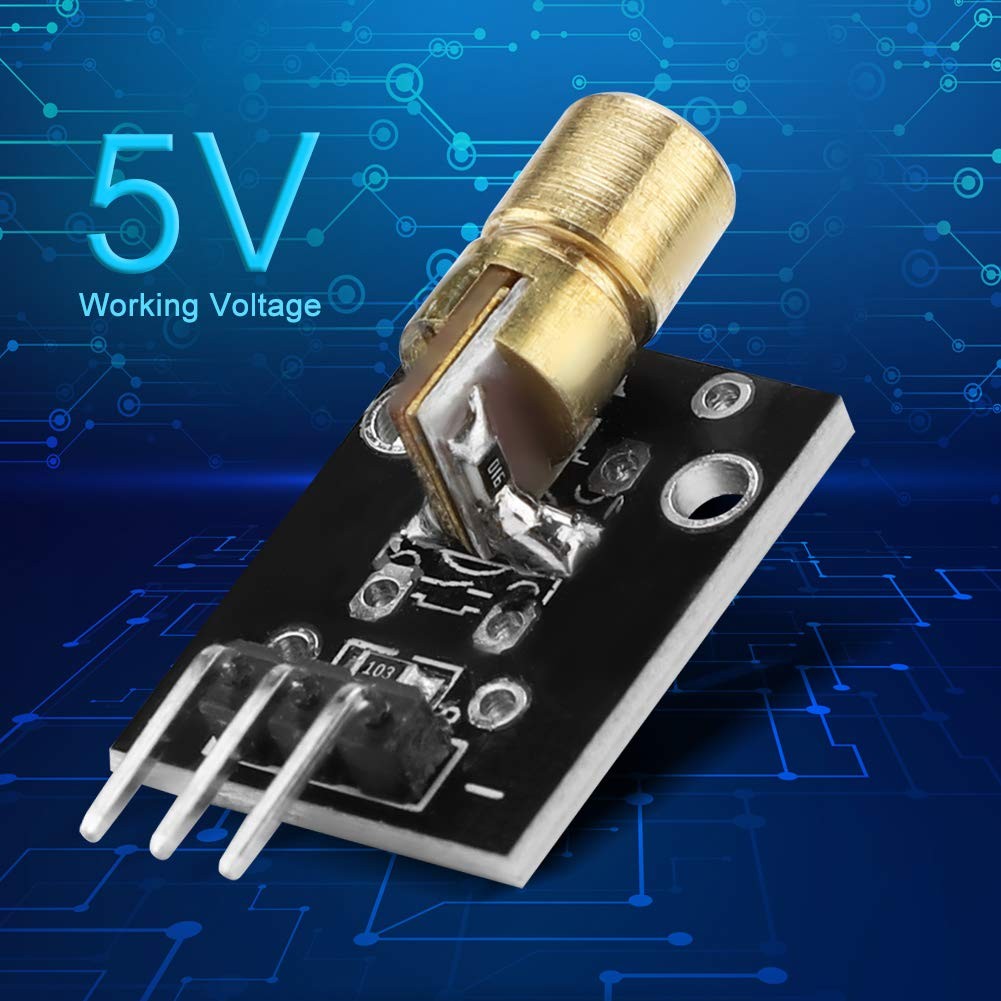 4 Pcs 3 Pin 650nm Red Transmitter Module Dot Diode Copper Head Sensor Module For