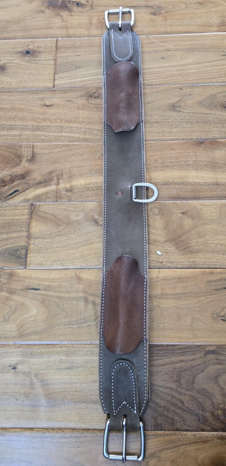 Leather Back Cinch Rear Girth Western Horse Tack Chocolate Brown