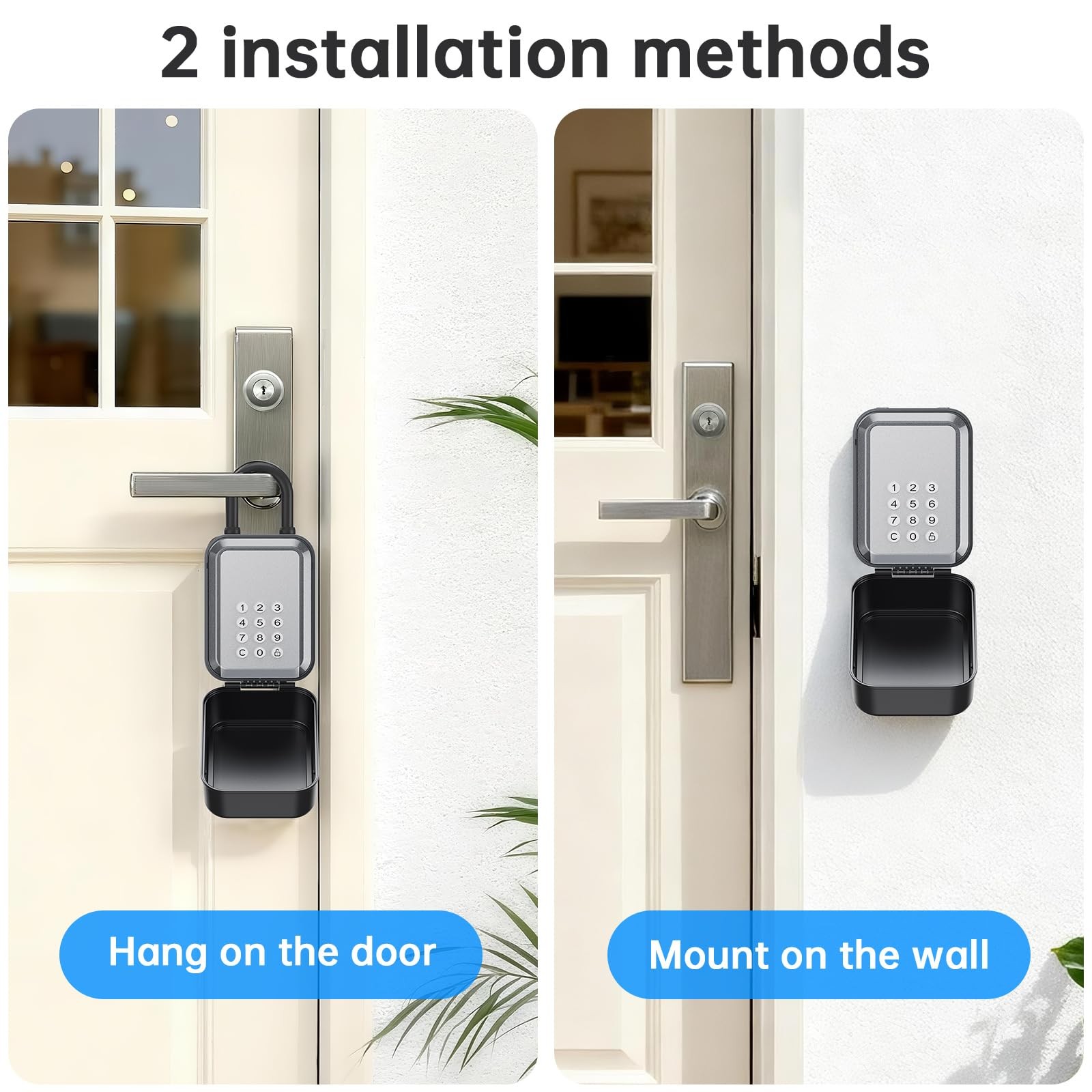 Smart Key Lock Box - Bluetooth APP(Tuya APP) Control & PIN Code, IP65 Weather...