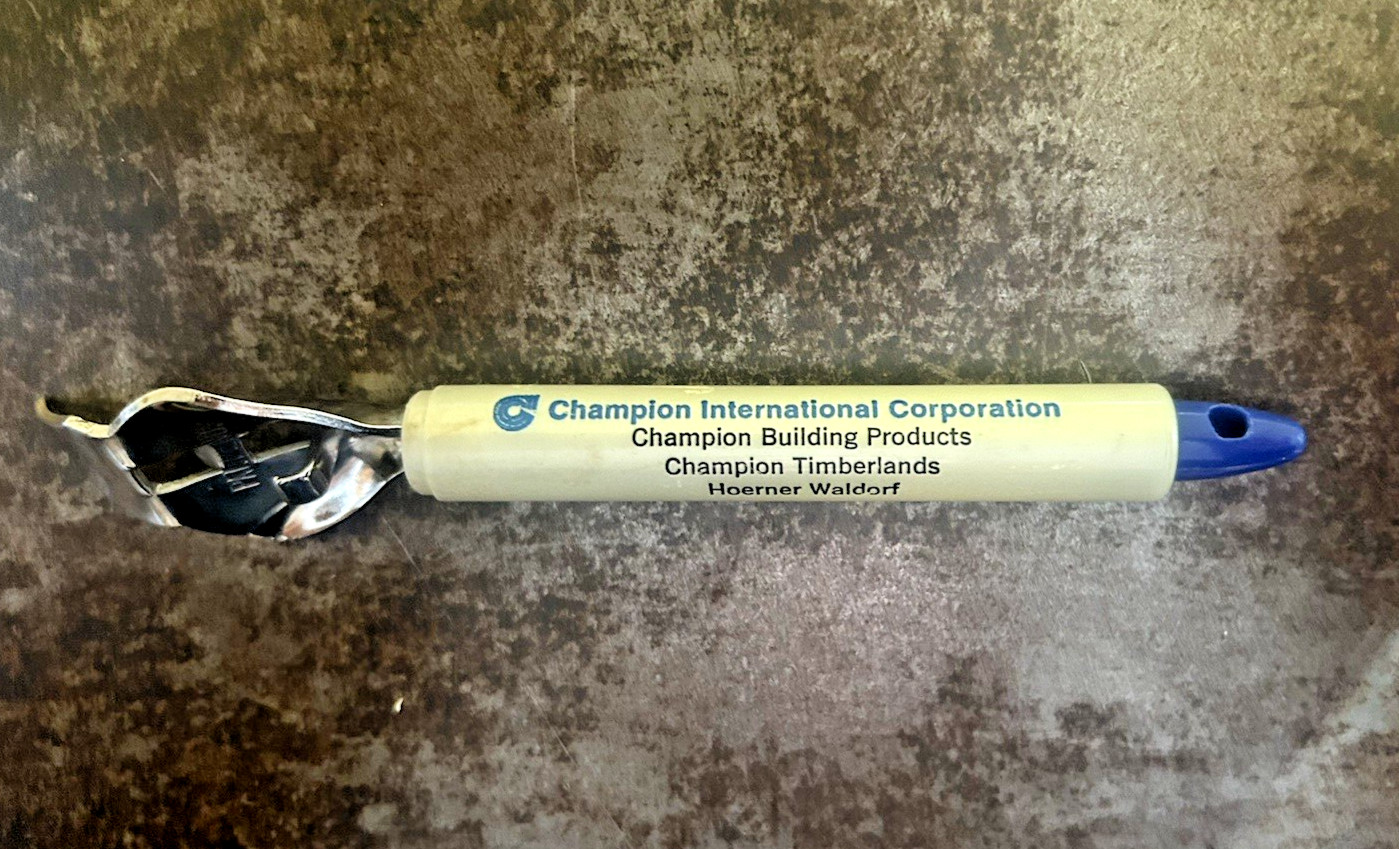 Champion International Corporation Hoerner Waldorf Adveristing Bottle Opener
