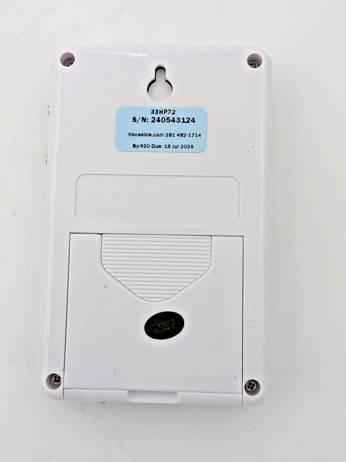 Control Co Traceable Memory-Loc 2 Channel Datalogging Thermometer - 6441 33HP72