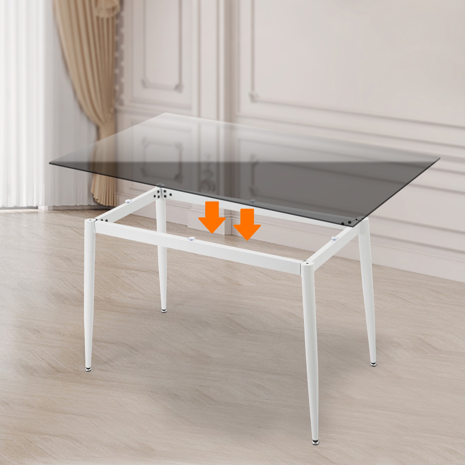 White Metal Furniture Legs Industrial Metal Table Legs with 6 Suction Cups USA