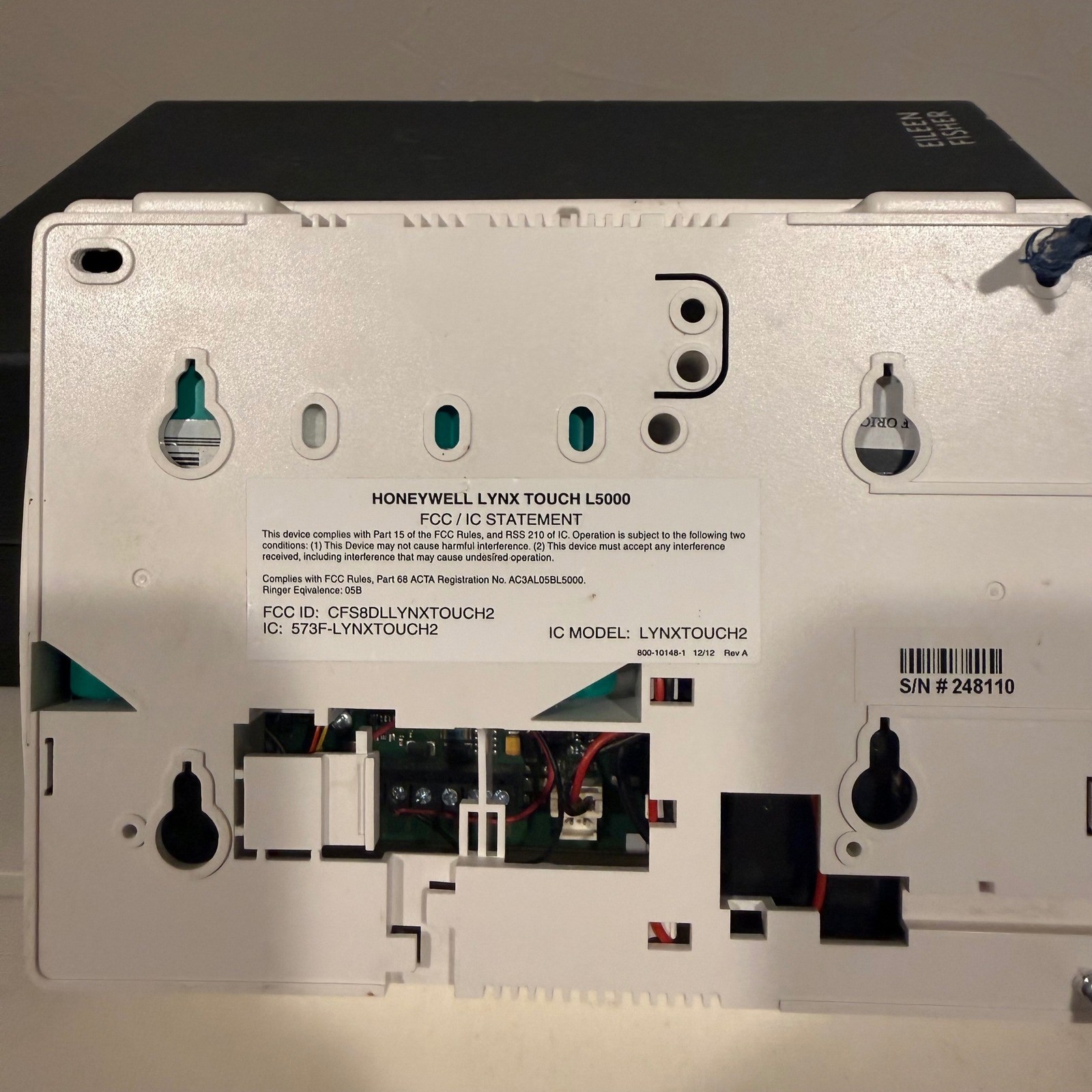 Honeywell LYNX Touch L5000 Home Security Alarm Control Panel White Good