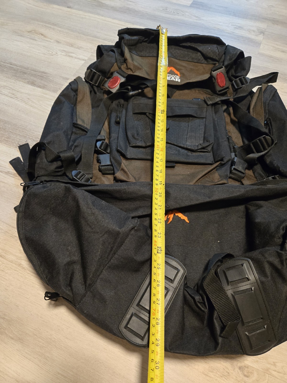 Outdoor Gear Hiking Backpack Multiple Pockets Camping Trail Mountains Black