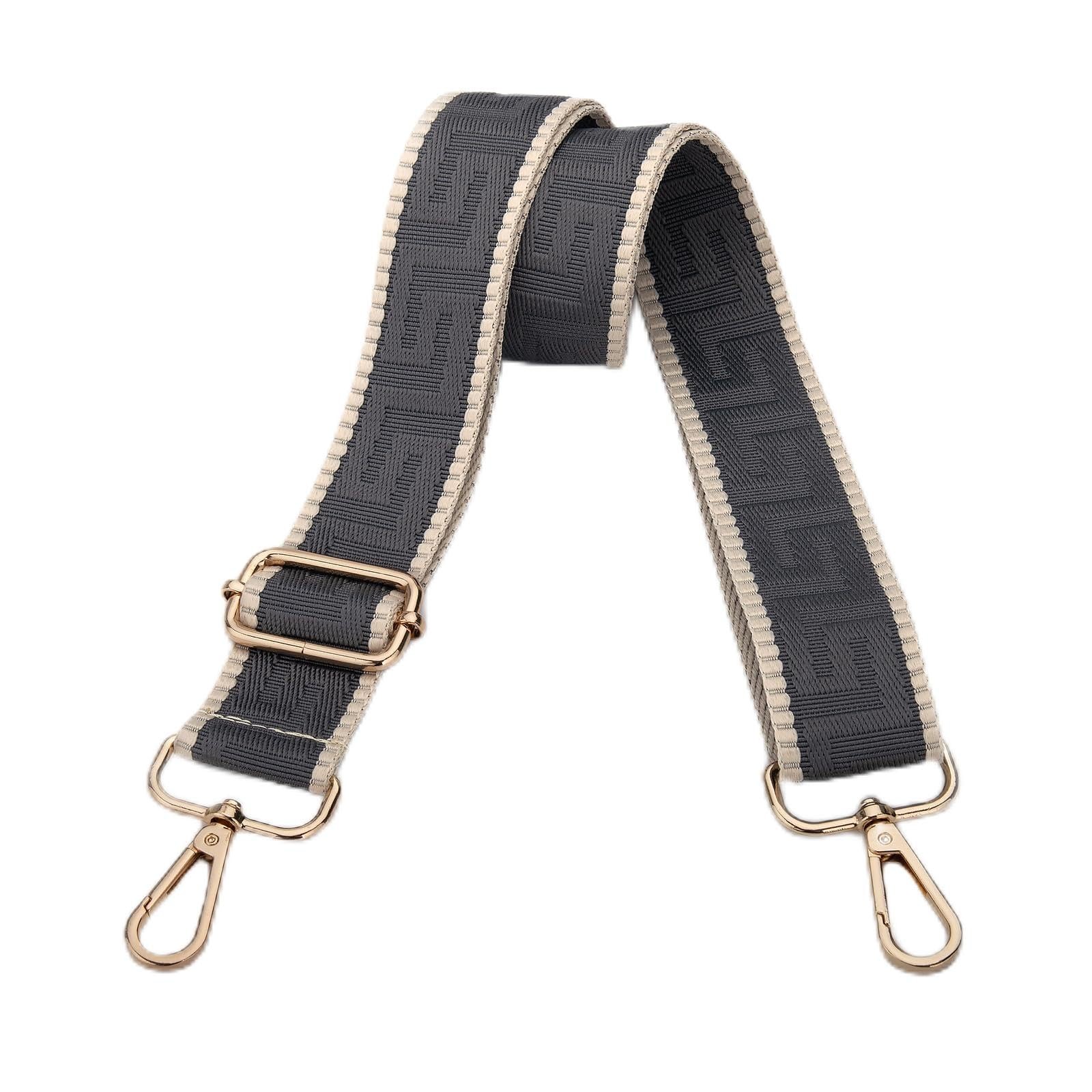 Purse Straps Replacement Crossbody Bag 52 inches x 1.5 inches, Grey Maze