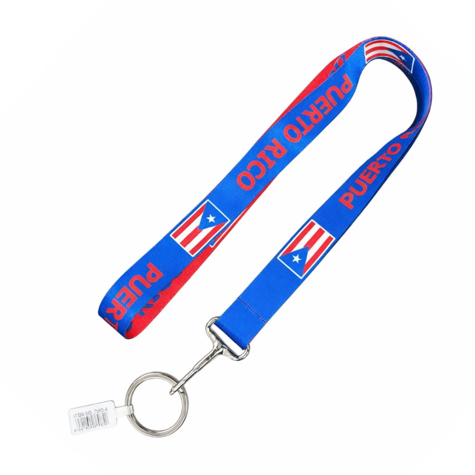 Puerto Rico Flag Lanyard Keychain Neck Strap for Keys, 1 Pack