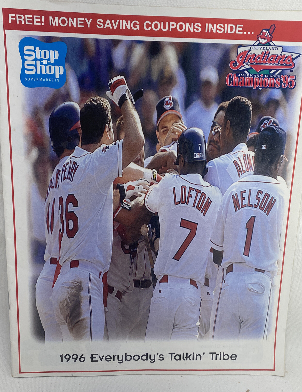1996 Cleveland Indians Stop-n-Shop Promotional Booklet SMLB Memorabilia F28