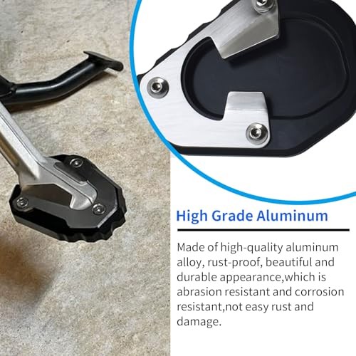 Motorcycle Bike Kickstand Extender Foot Side Stand Extension Pad Support Plate