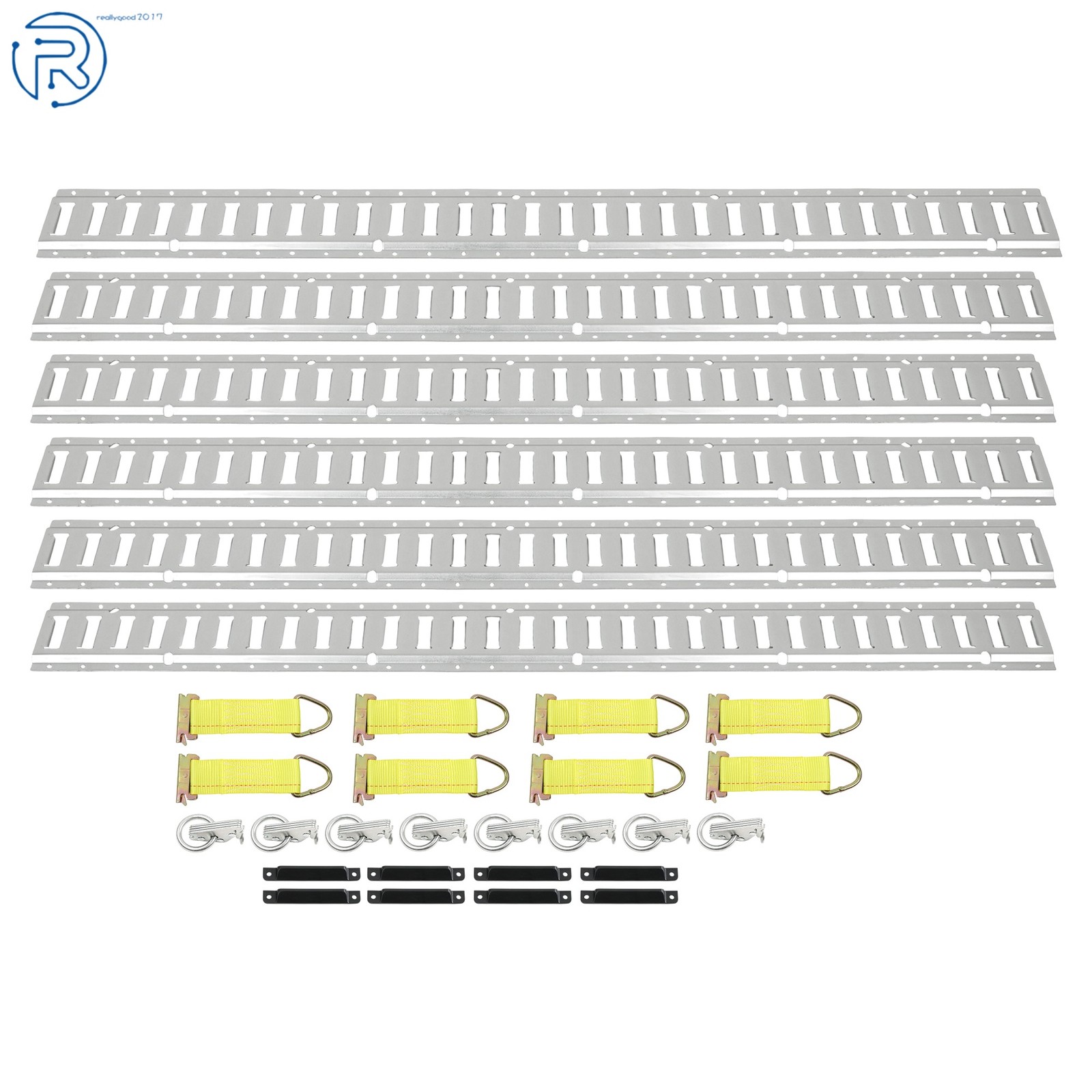 5'  E Track Tie Down Rail System 30 Pack For Trucks Vans Secure Cargo Heavy Load